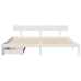 Cama sin colchón madera maciza de pino blanca 180x200 cm