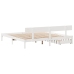 Cama sin colchón madera maciza de pino blanca 180x200 cm