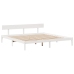 Cama sin colchón madera maciza de pino blanca 180x200 cm