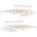 Cama sin colchón madera maciza de pino blanca 180x200 cm