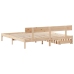 Estructura de cama sin colchón madera maciza de pino 200x200 cm