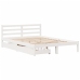 Estructura de cama sin colchón madera de pino blanco 135x190 cm