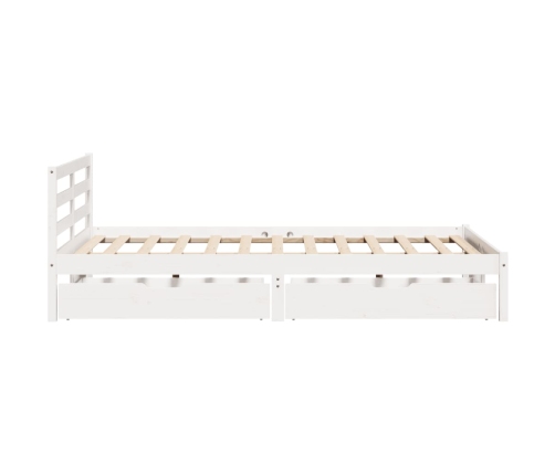 Estructura de cama sin colchón madera de pino blanco 135x190 cm