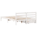 Estructura de cama sin colchón madera de pino blanca 140x190 cm