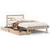 Estructura de cama sin colchón madera maciza de pino 90x200 cm