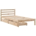 Estructura de cama sin colchón madera maciza de pino 90x200 cm