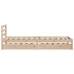 Estructura de cama sin colchón madera maciza de pino 90x200 cm