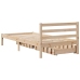 Estructura de cama sin colchón madera maciza de pino 90x200 cm