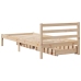 Estructura de cama sin colchón madera maciza de pino 100x200 cm