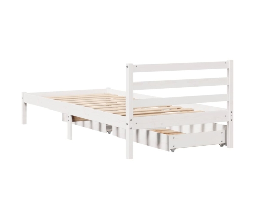 Estructura cama sin colchón madera maciza pino blanca 100x200cm