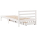 Estructura cama sin colchón madera maciza pino blanca 100x200cm