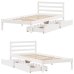 Estructura cama sin colchón madera maciza pino blanca 100x200cm