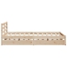 Estructura de cama sin colchón madera de pino blanca 140x200 cm