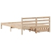 Estructura de cama sin colchón madera de pino blanca 140x200 cm