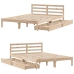 Estructura de cama sin colchón madera de pino blanca 140x200 cm