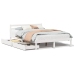 Estructura de cama sin colchón madera de pino blanca 150x200 cm