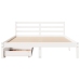 Estructura de cama sin colchón madera de pino blanca 150x200 cm