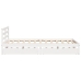 Estructura de cama sin colchón madera de pino blanca 150x200 cm