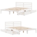 Estructura de cama sin colchón madera de pino blanca 150x200 cm