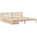 Estructura de cama sin colchón madera maciza de pino 200x200 cm