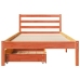 Estructura de cama sin colchón madera maciza marrón 75x190 cm