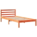 Estructura de cama sin colchón madera maciza marrón 75x190 cm