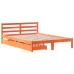 Cama sin colchón madera maciza de pino marrón cera 120x200 cm