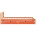 Cama sin colchón madera maciza de pino marrón cera 120x200 cm