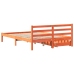 Cama sin colchón madera maciza de pino marrón cera 120x200 cm