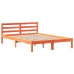 Cama sin colchón madera maciza de pino marrón cera 120x200 cm