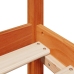 Cama sin colchón madera maciza de pino marrón cera 120x200 cm