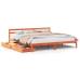 Cama sin colchón madera maciza de pino marrón cera 180x200 cm