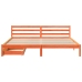 Cama sin colchón madera maciza de pino marrón cera 180x200 cm