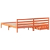 Cama sin colchón madera maciza de pino marrón cera 180x200 cm