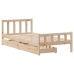 Estructura de cama sin colchón madera maciza de pino 90x190 cm