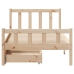 Estructura de cama sin colchón madera maciza de pino 90x190 cm