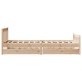 Estructura de cama sin colchón madera maciza de pino 90x190 cm