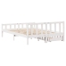 Estructura de cama sin colchón madera de pino blanco 135x190 cm