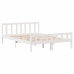 Estructura de cama sin colchón madera de pino blanco 135x190 cm