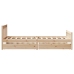 Estructura de cama sin colchón madera maciza de pino 100x200 cm