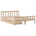 Estructura de cama sin colchón madera maciza de pino 160x200 cm