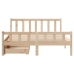 Estructura de cama sin colchón madera maciza de pino 160x200 cm