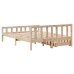 Estructura de cama sin colchón madera maciza de pino 160x200 cm