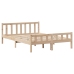 Estructura de cama sin colchón madera maciza de pino 160x200 cm