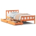 Estructura de cama sin colchón madera maciza marrón 75x190 cm