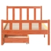 Estructura de cama sin colchón madera maciza marrón 75x190 cm