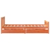 Estructura de cama sin colchón madera maciza marrón 75x190 cm