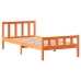 Estructura de cama sin colchón madera maciza marrón 75x190 cm