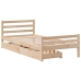 Estructura de cama sin colchón madera maciza pino 75x190 cm