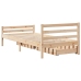 Estructura de cama sin colchón madera maciza pino 75x190 cm